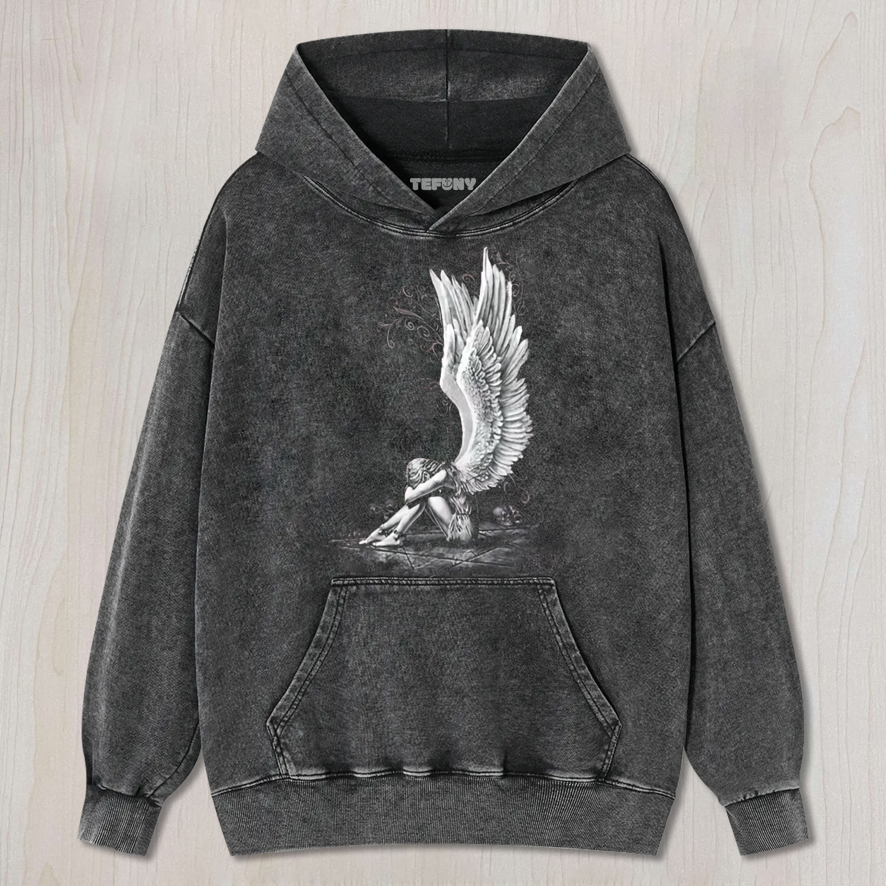 WITH ANGEL AND WINGS GOTHIC UNISEX TEE, TANK TOP, LAYERED LS, SWEATSHIRT & HOODIE