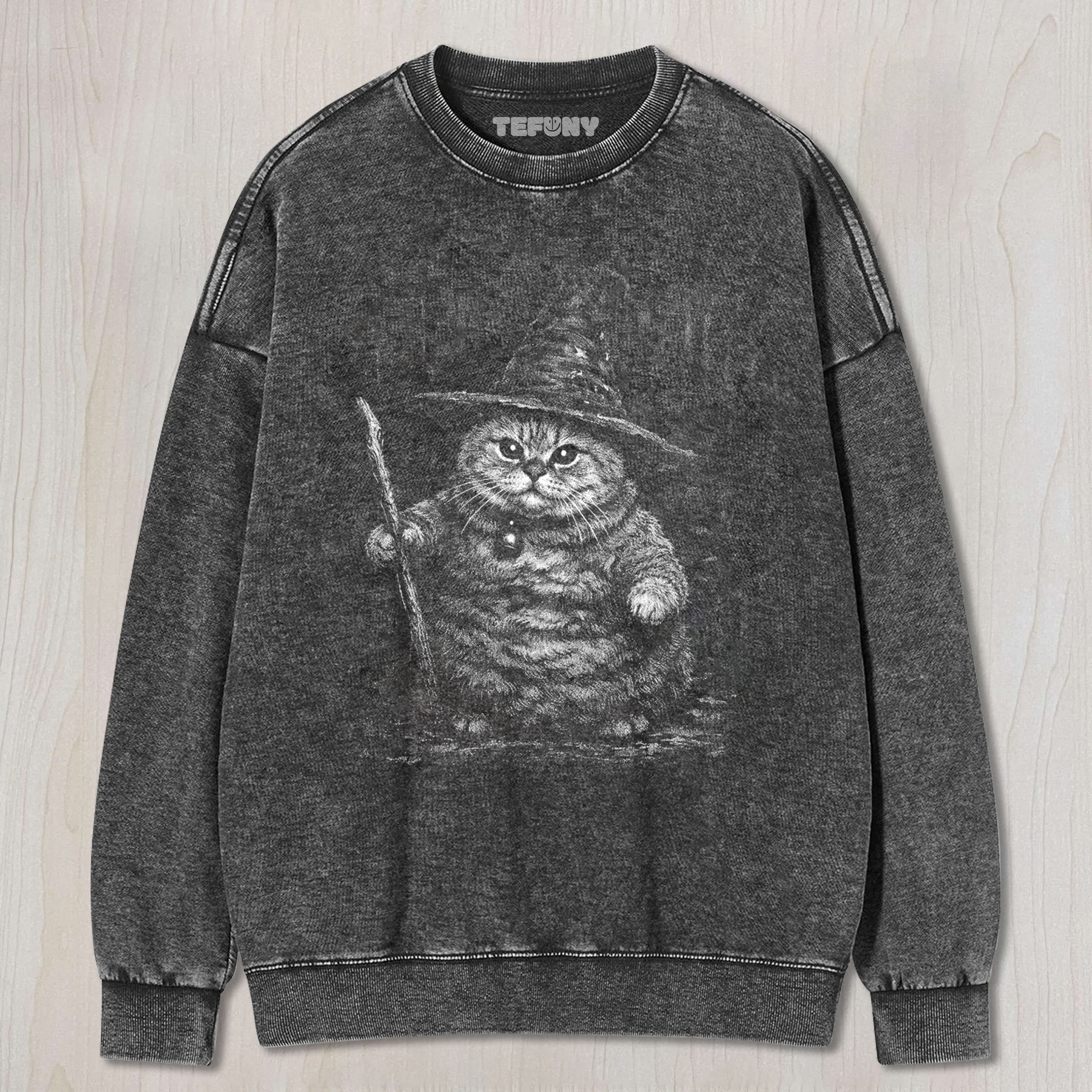 WIZARD CAT SHIRT UNISEX TEE, TANK TOP, LAYERED LS, SWEATSHIRT & HOODIE