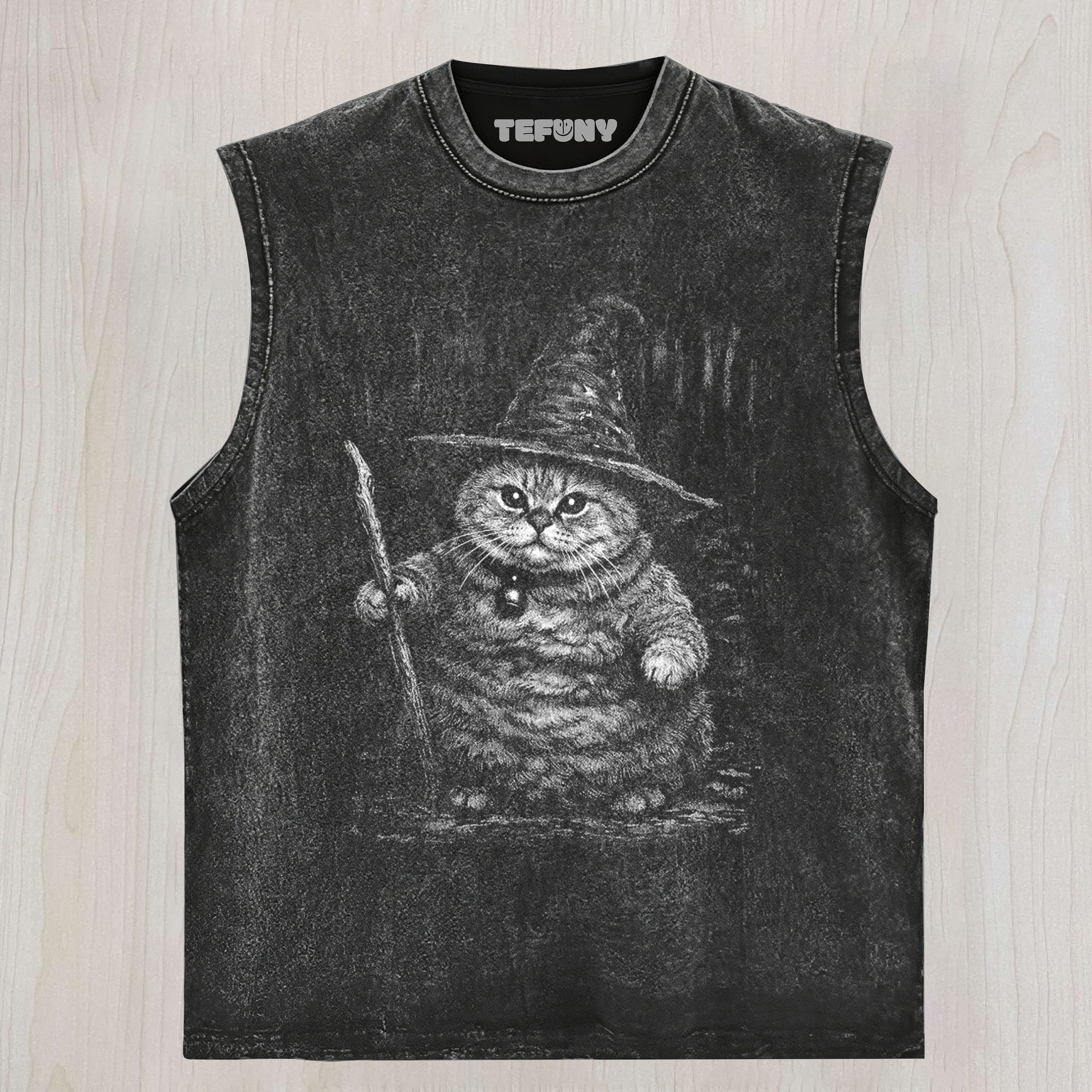 WIZARD CAT SHIRT UNISEX TEE, TANK TOP, LAYERED LS, SWEATSHIRT & HOODIE