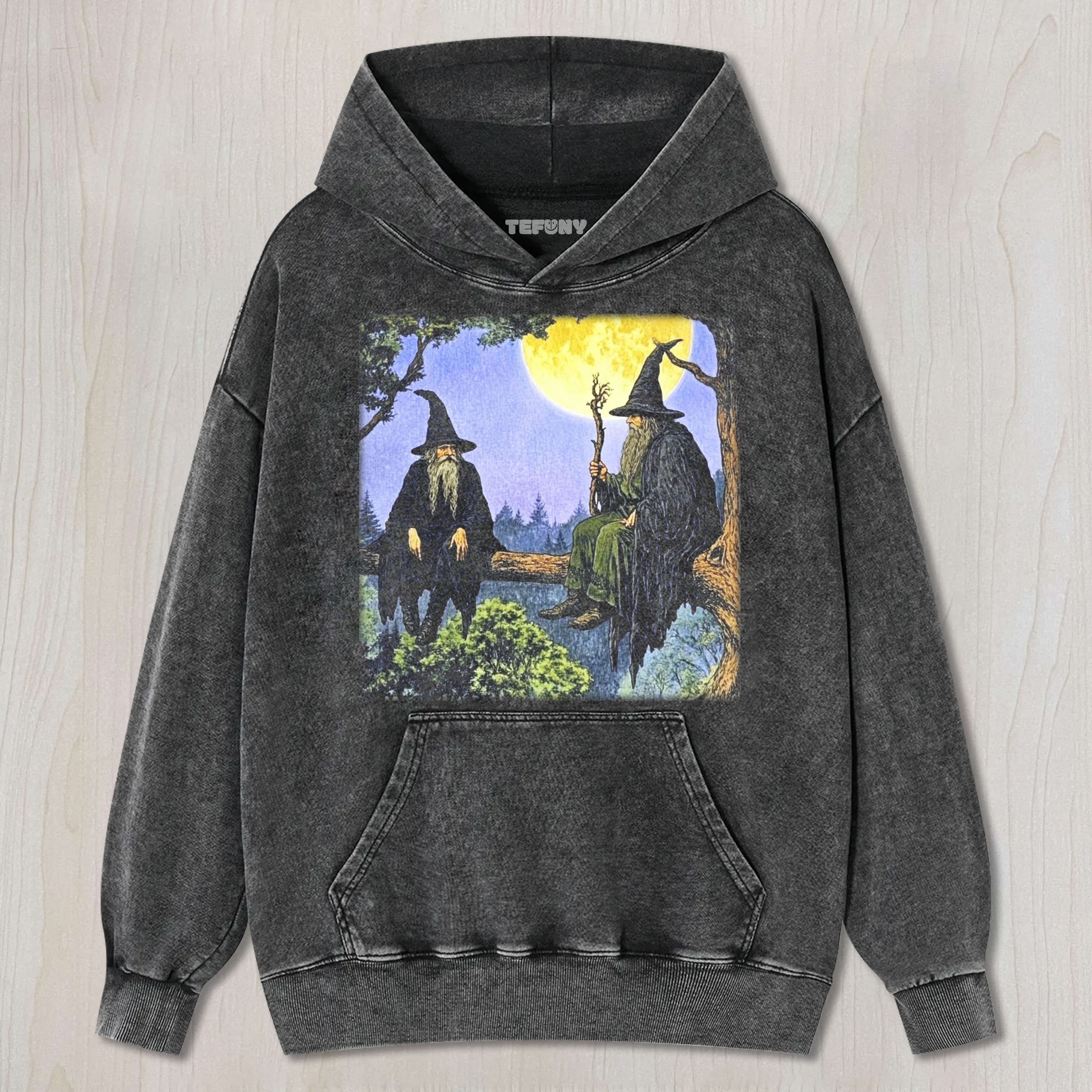 WIZARD DUO ON TREE BRANCH TEE & SWEAT & HOOD