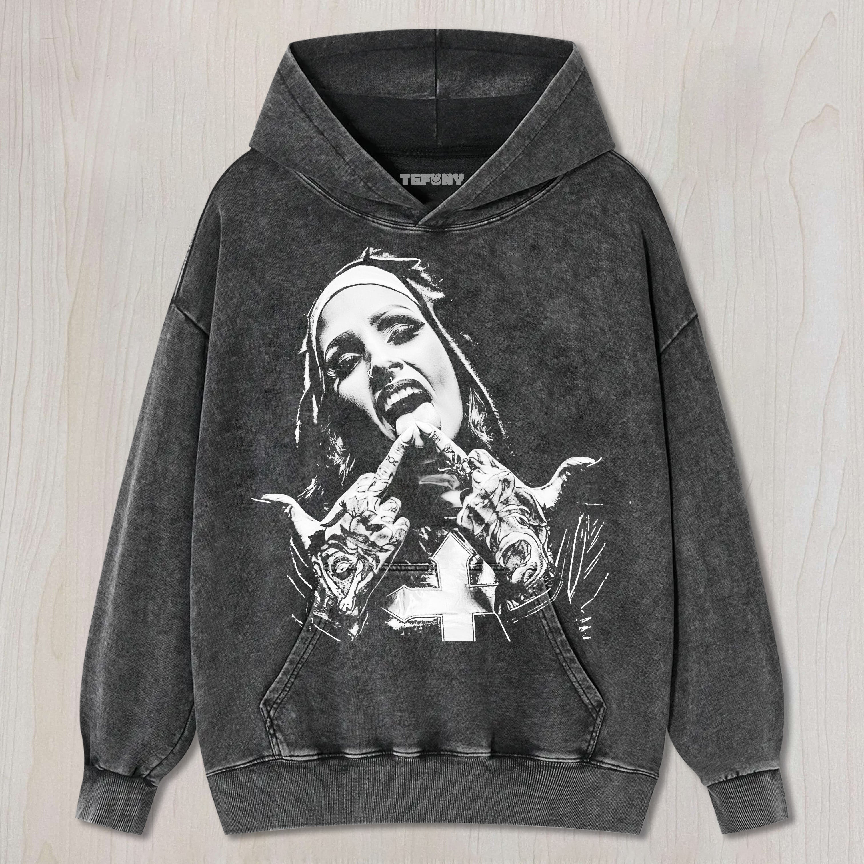 WOMAN LICKING HER FINGERS T-SHIRT