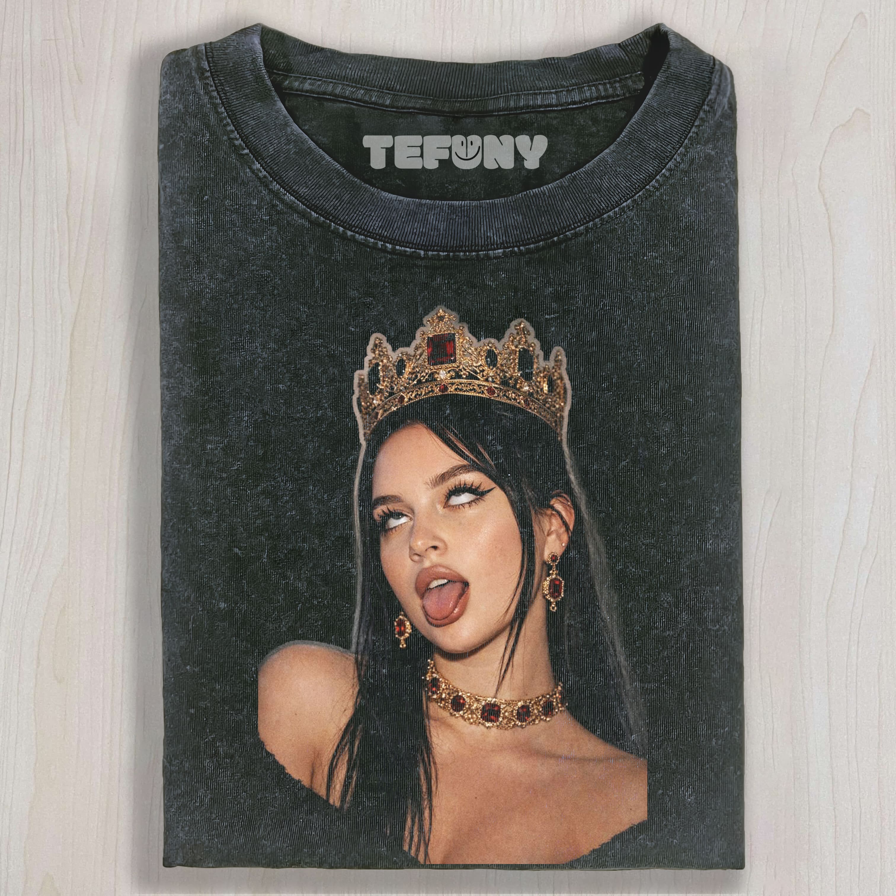 WOMAN STICKING OUT TONGUE TEE & SWEAT & HOOD