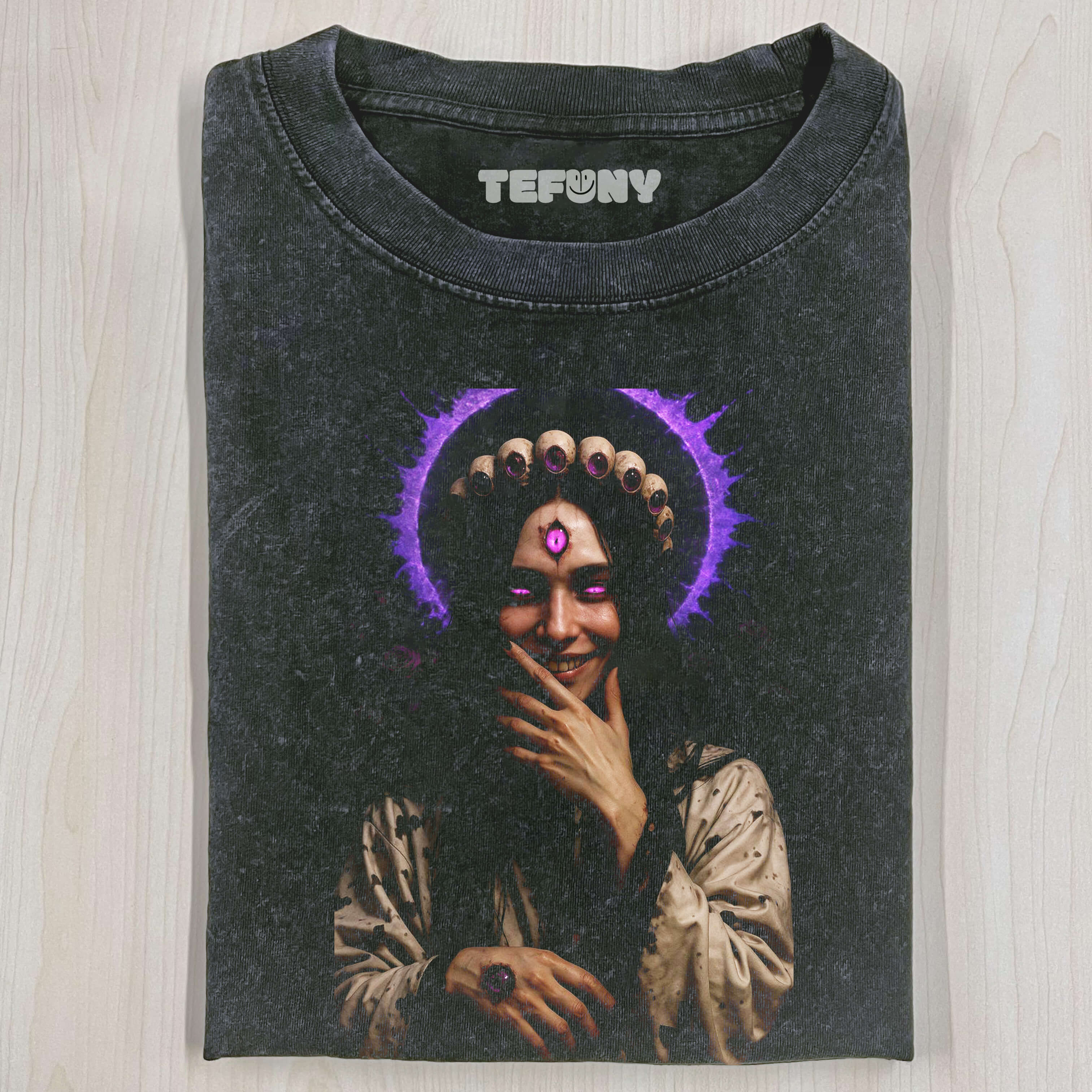 WOMAN WITH PURPLE GLOW T-SHIRT