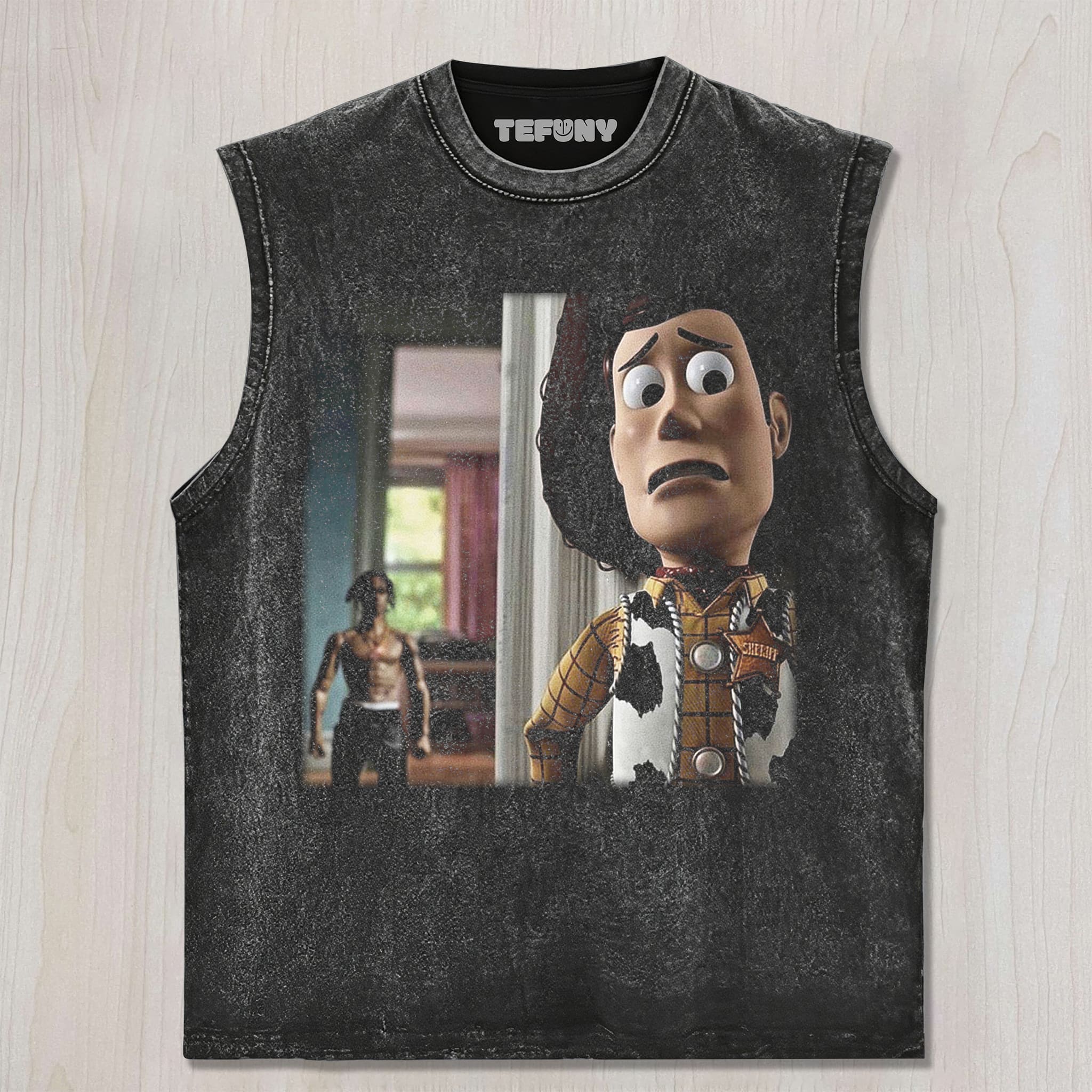WOODY AND TRAVIS SCOTT UNISEX TEE, TANK TOP, LAYERED LS, SWEATSHIRT & HOODIE