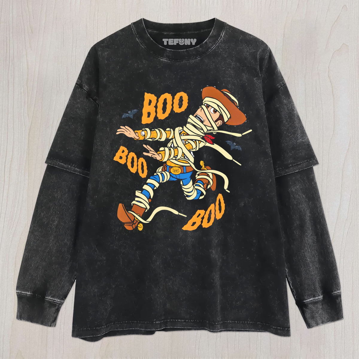 WOODY BOO HALLOWEEN UNISEX TEE, TANK TOP, LAYERED LS, SWEATSHIRT & HOODIE