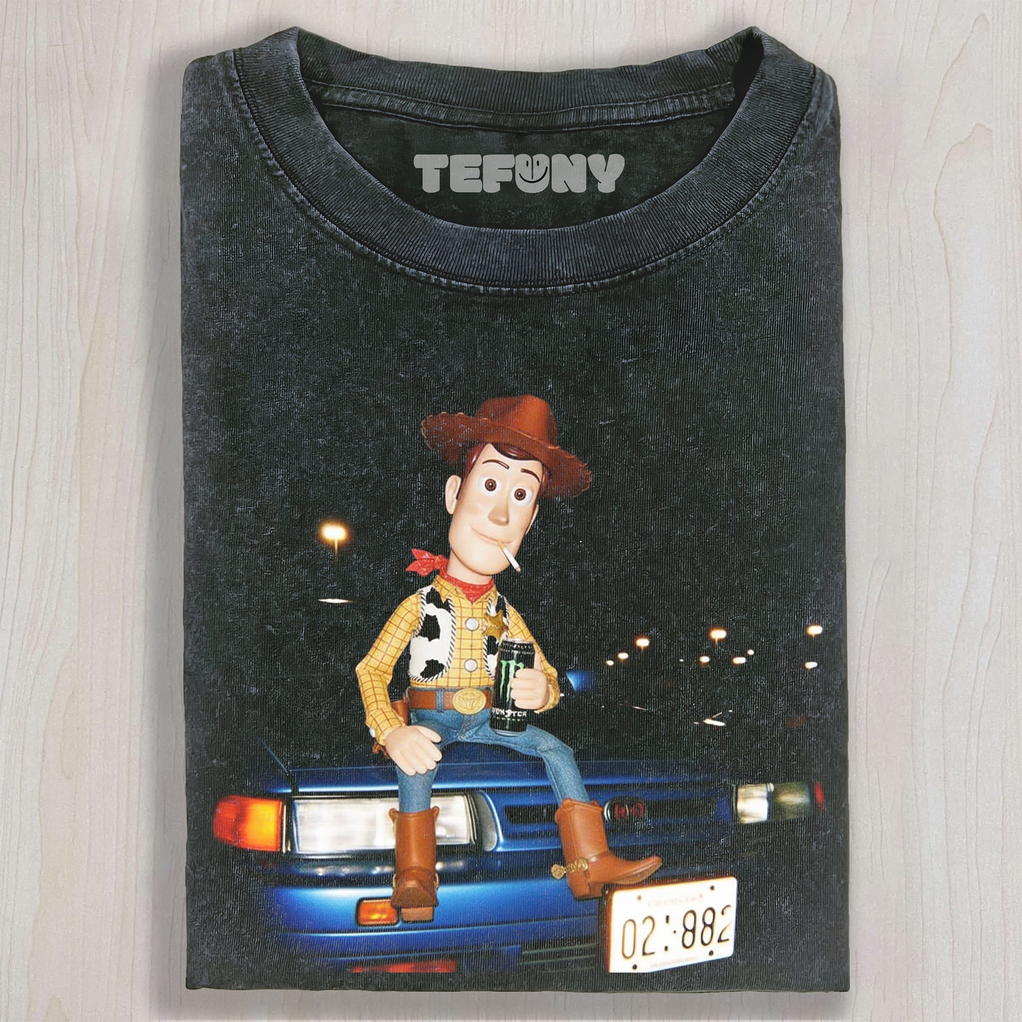 WOODY SAT OUTSIDE THE CAR UNISEX TEE, TANK TOP, LAYERED LS, SWEATSHIRT & HOODIE