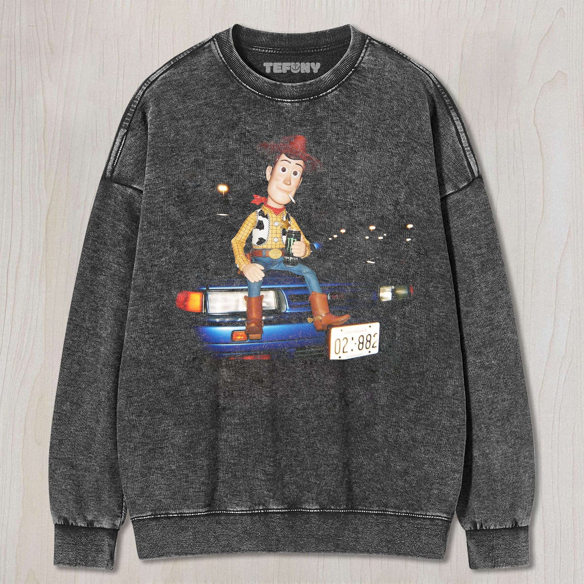 WOODY SAT OUTSIDE THE CAR UNISEX TEE, TANK TOP, LAYERED LS, SWEATSHIRT & HOODIE