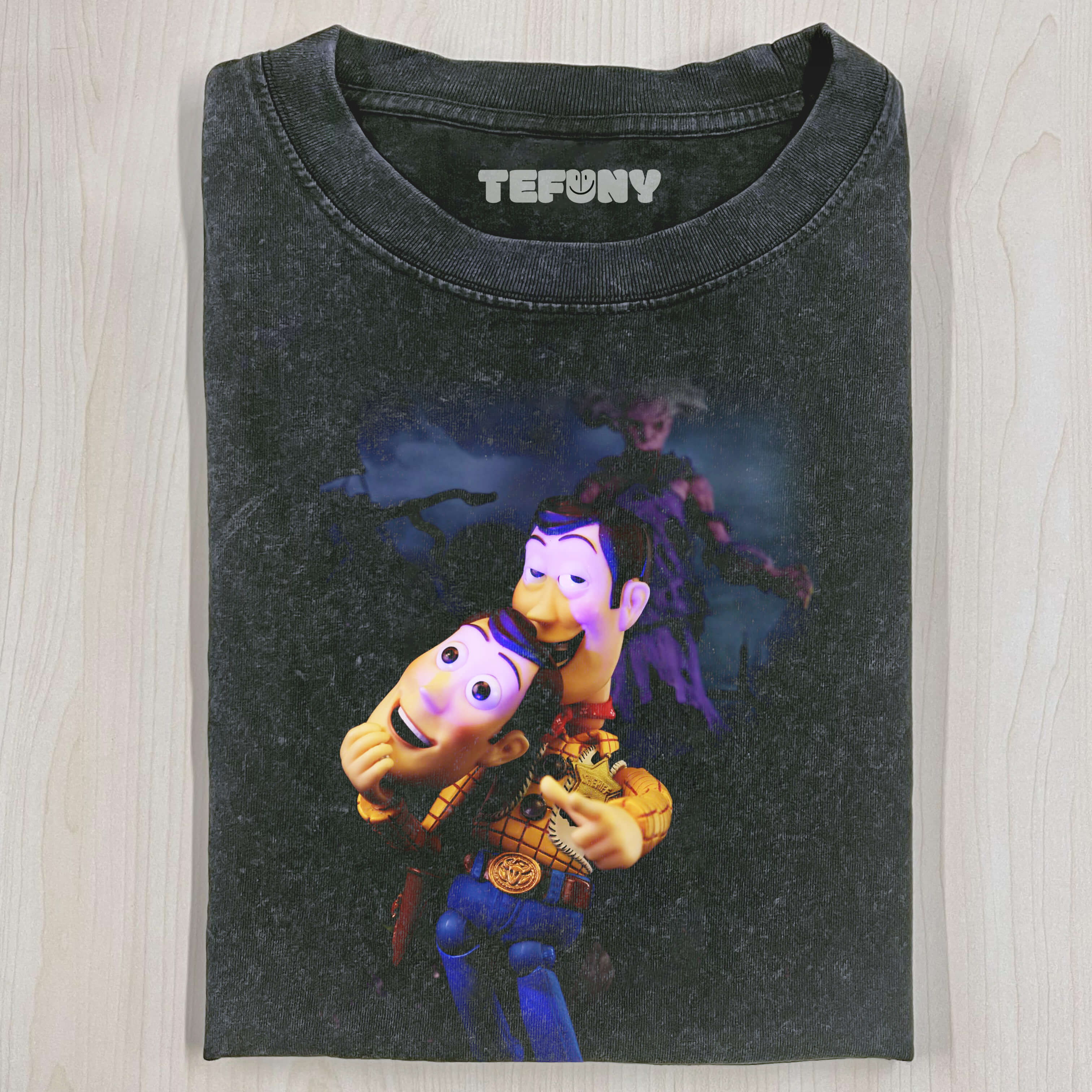 WOODY TAKES OFF HIS MASK T-SHIRT V1