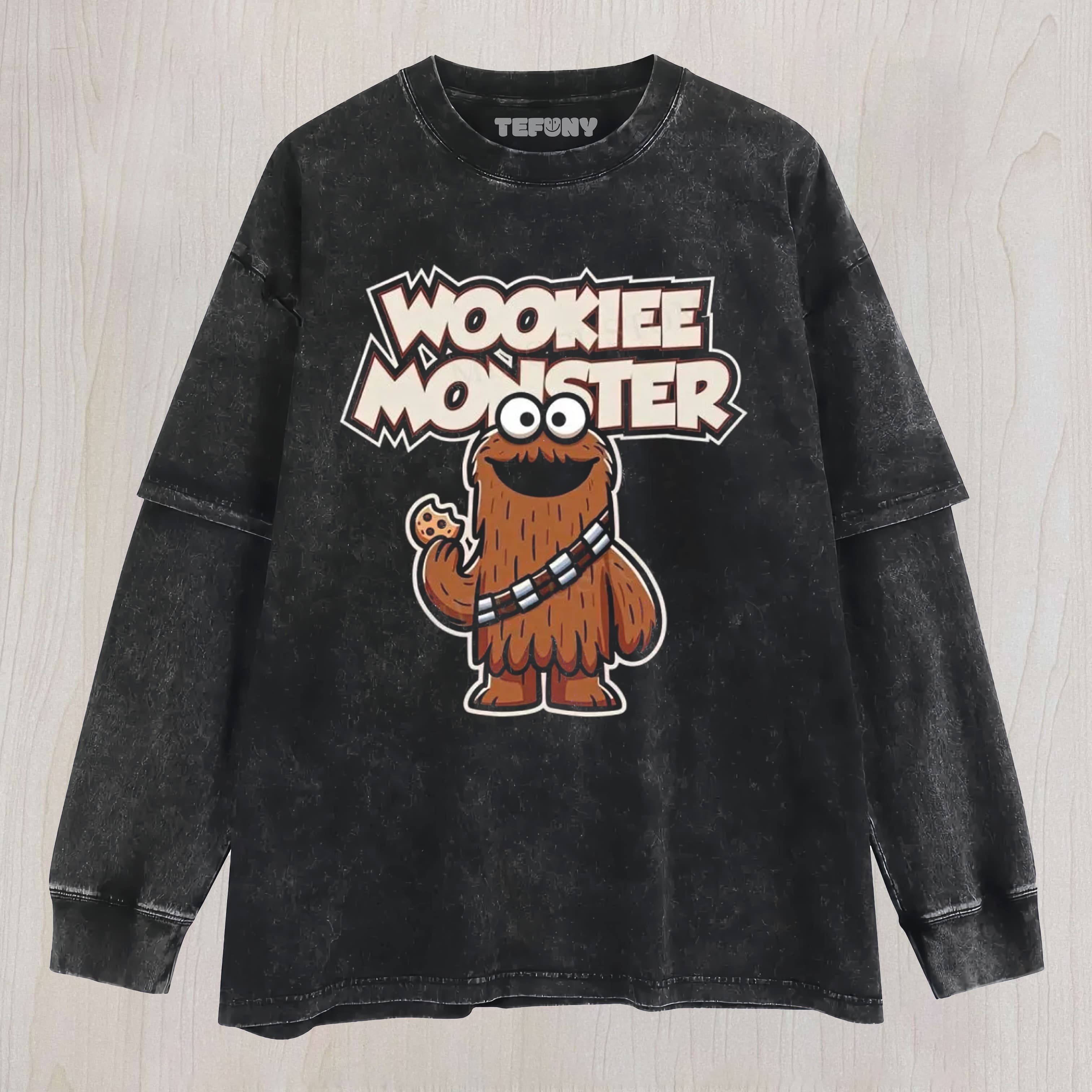 WOOKIEE MONSTER SESAME STAR WARS UNISEX TEE, TANK TOP, LAYERED LS, SWEATSHIRT & HOODIE