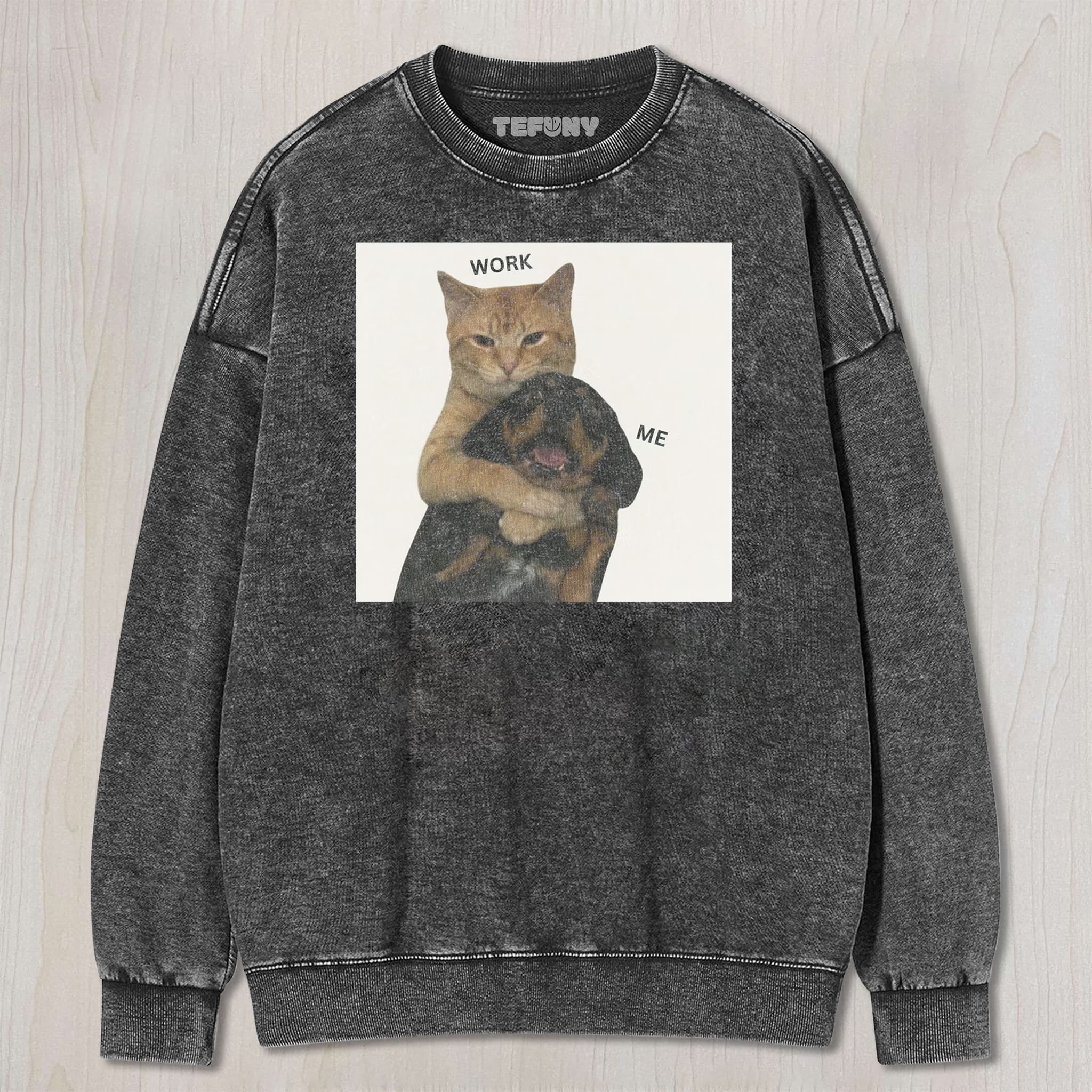 WORKING CAT FUNNY MEME UNISEX TEE, TANK TOP, LAYERED LS, SWEATSHIRT & HOODIE