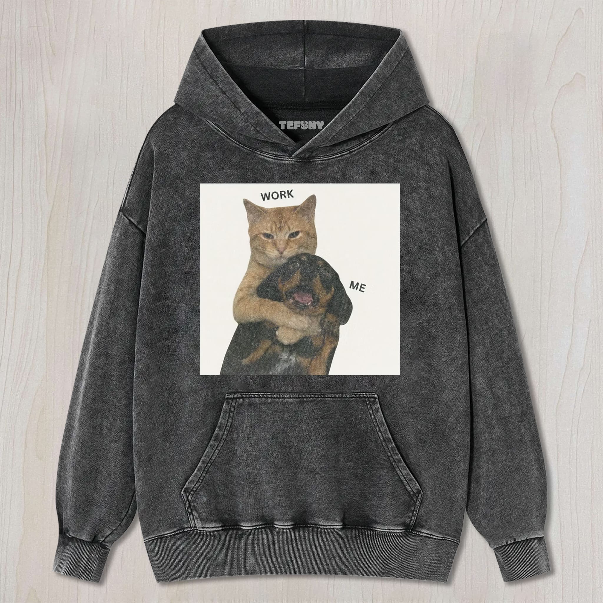 WORKING CAT FUNNY MEME UNISEX TEE, TANK TOP, LAYERED LS, SWEATSHIRT & HOODIE