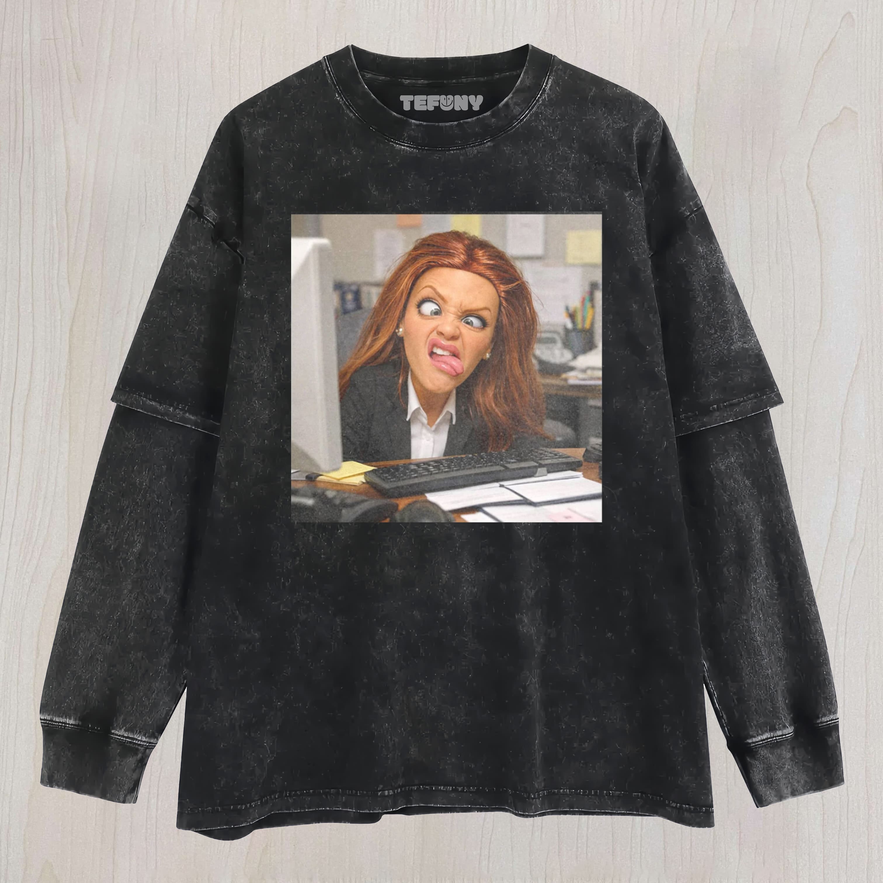 WORKING DOLL GIRL FUNNY MEME UNISEX TEE, TANK TOP, LAYERED LS, SWEATSHIRT & HOODIE