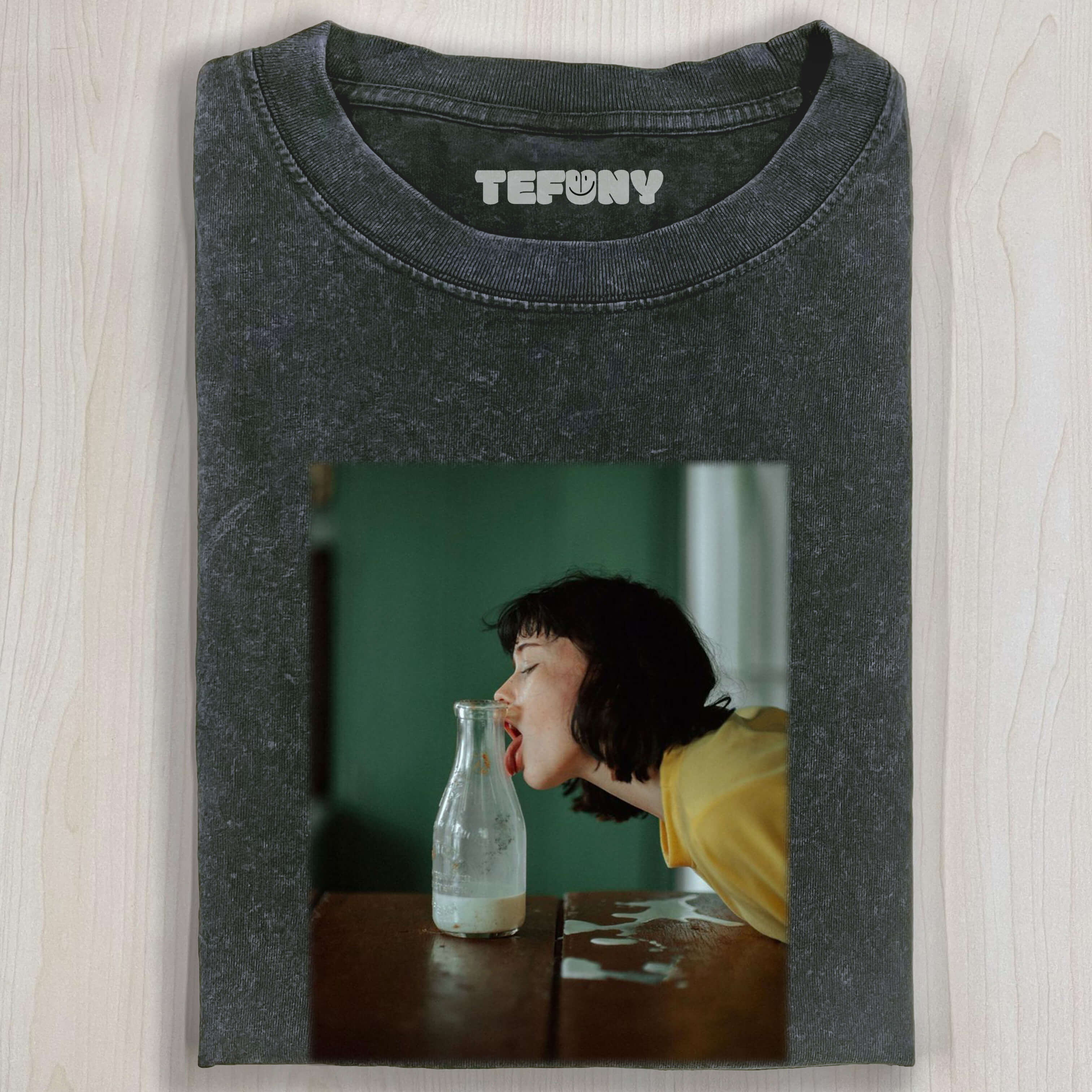 WOMAN LICKING BOTTLE