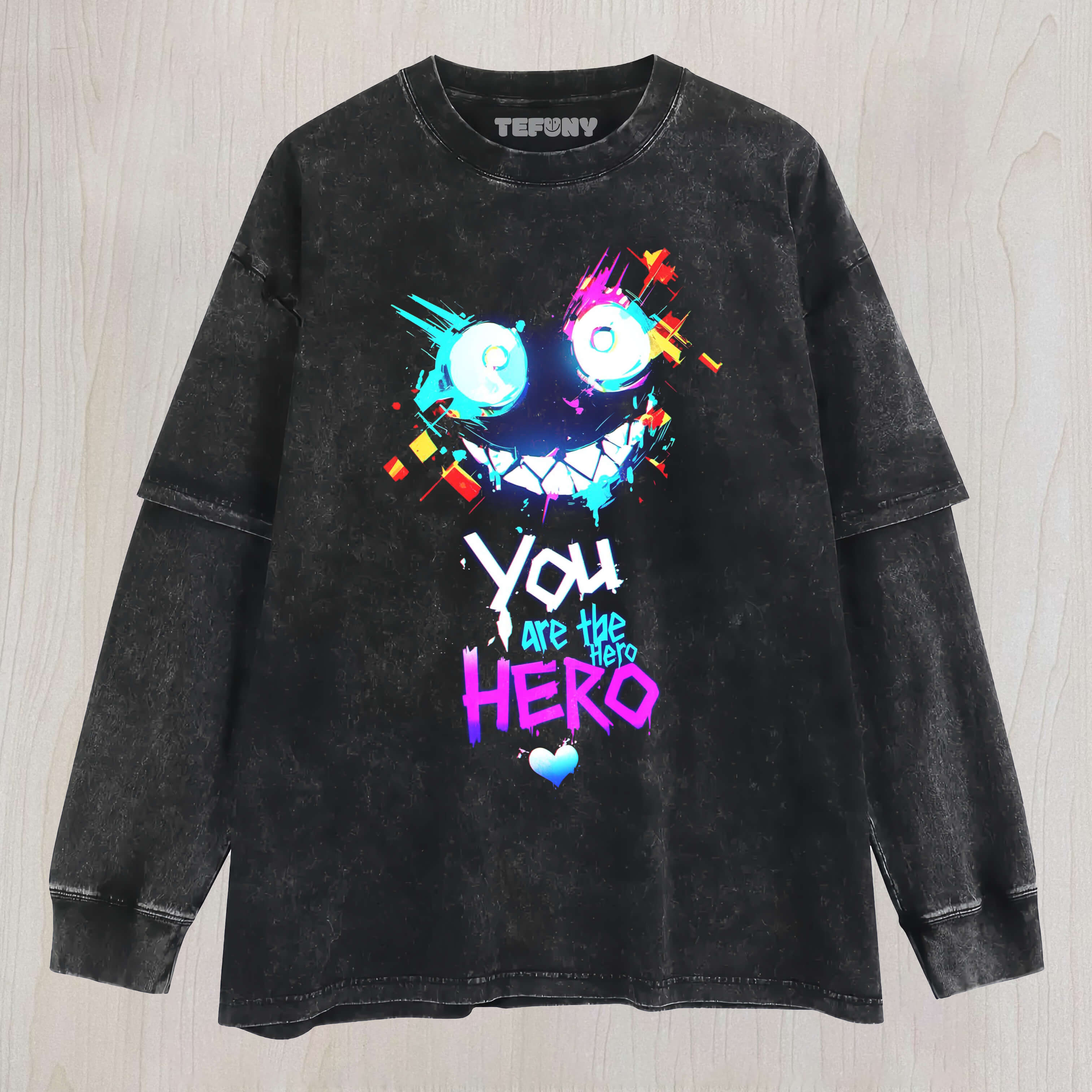 YOU ARE THE HERO LAYERED LONG SLEEVE