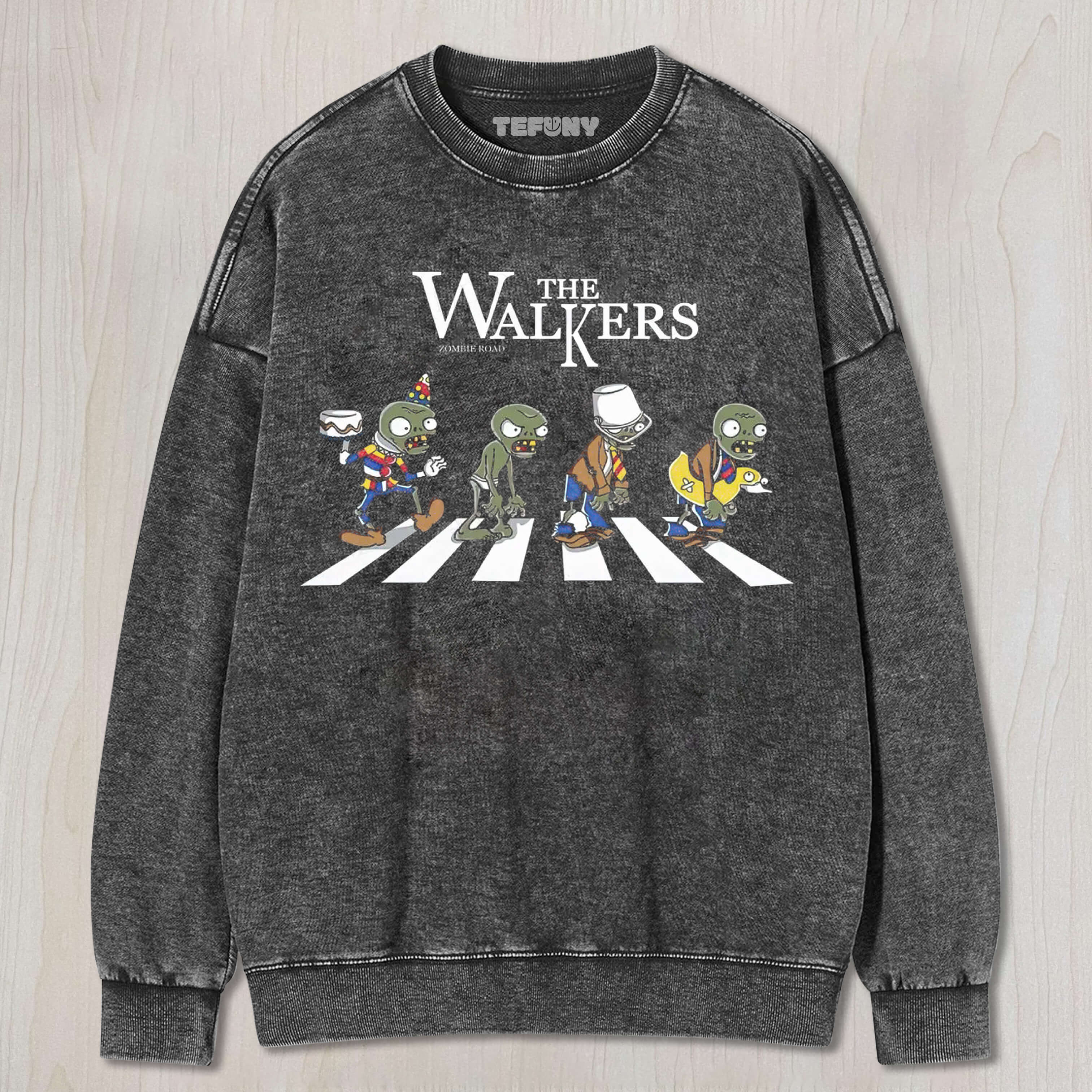 ZOMBIE THE WALKERS ABBEY ROAD UNISEX TEE, TANK TOP, LAYERED LS, SWEATSHIRT & HOODIE