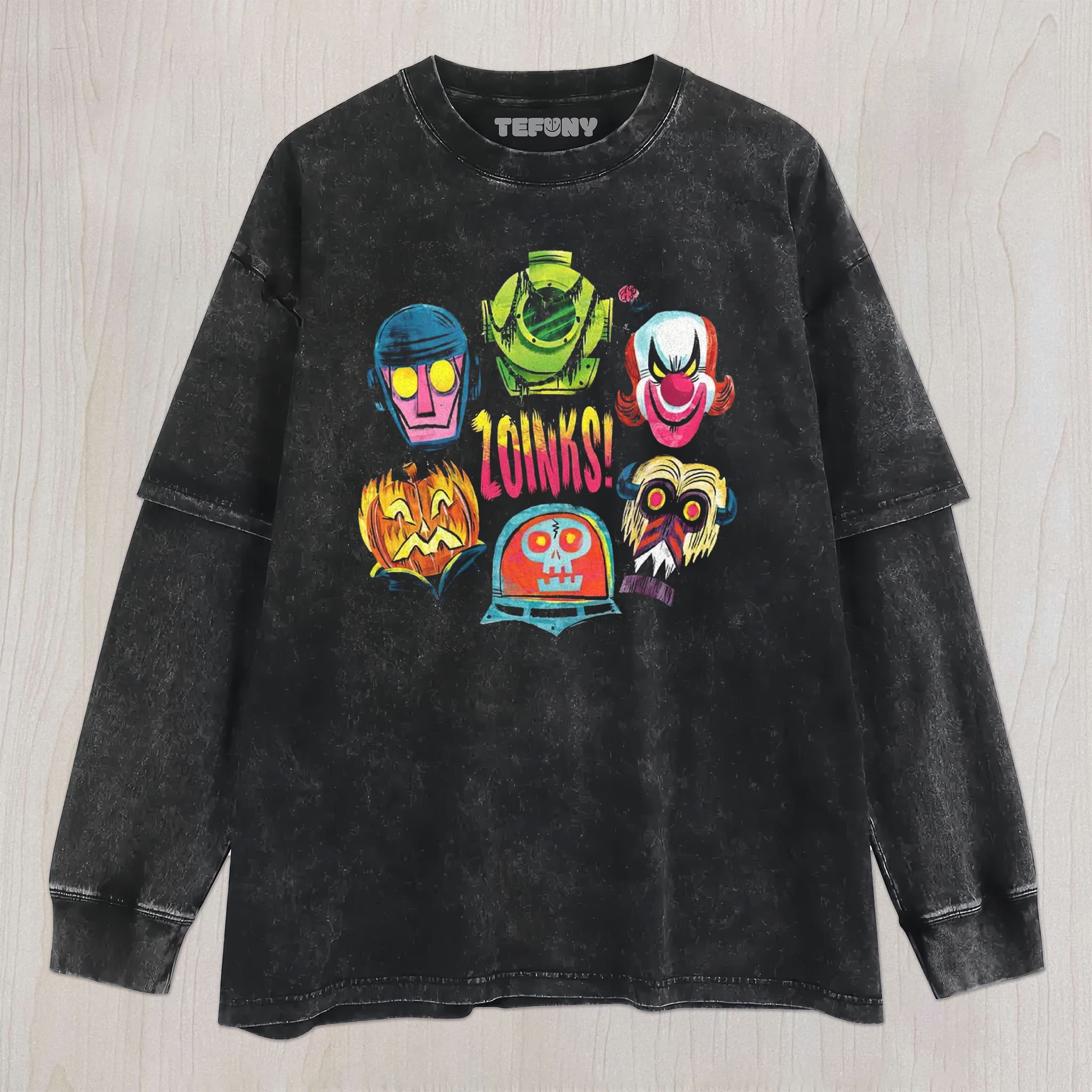 ZOINKS SCOOBY-DOO VILLAIN MASKS UNISEX TEE, TANK TOP, LAYERED LS, SWEATSHIRT & HOODIE