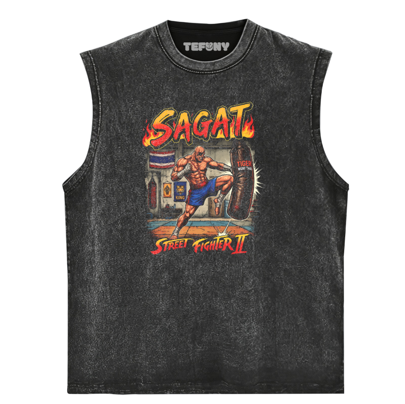 SAGAT STREET FIGHTER TEE UNISEX TEE, TANK TOP, LAYERED LS, SWEATSHIRT & HOODIE