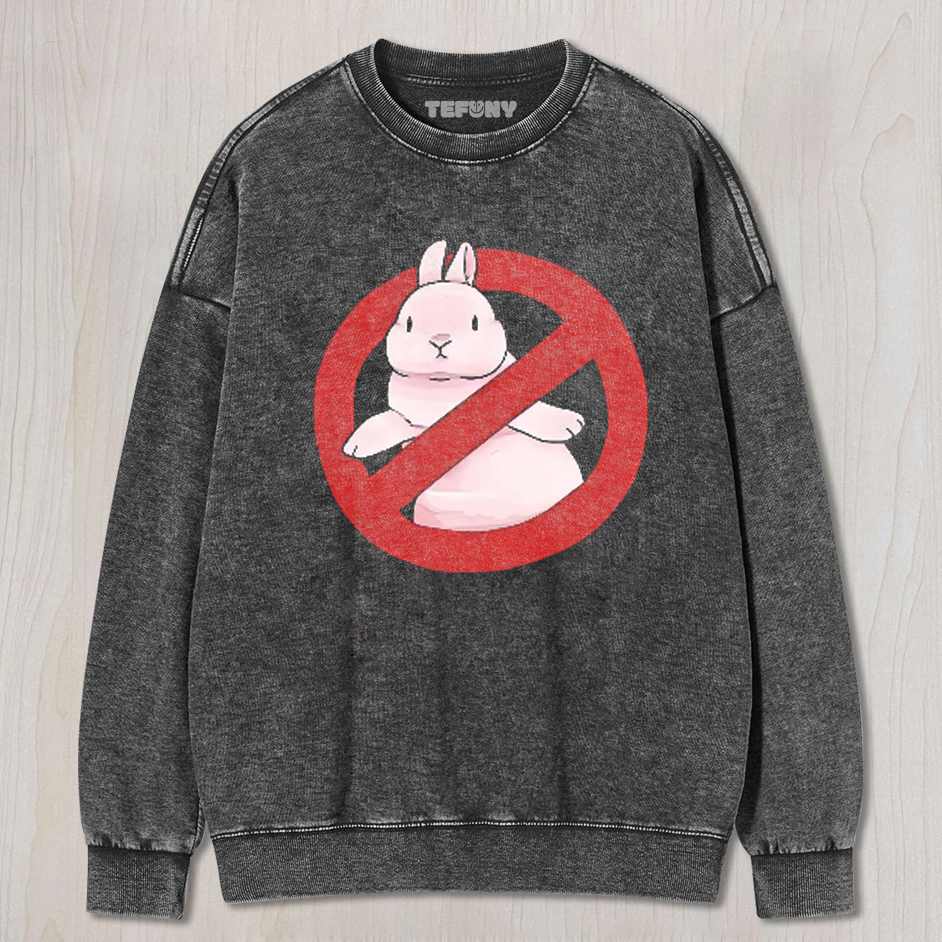 NO BUNNY PROHIBITION RABBIT VINTAGE WASHED TEE & SWEAT & HOOD